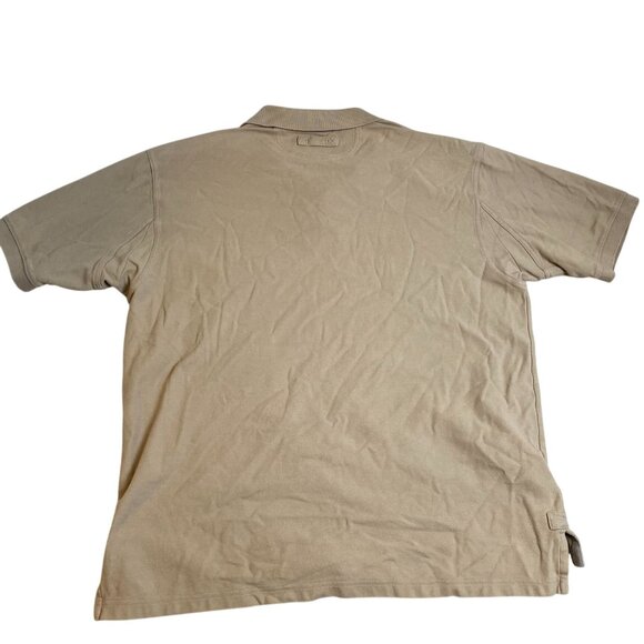 Duluth Mens Polo Shirt Size XL Short Sleeve Tan 100% Cotton Casual Classic - Picture 2 of 8